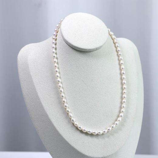 源头直采精挑级！超高性价比米珠项链 淡水5-6mm 米型珠微微瑕(下单5天左右发货) 商品图1