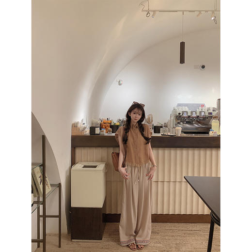 金蘑菇菇 博尔盖塞美术馆 看展套组/设计感娃娃领上衣 商品图9