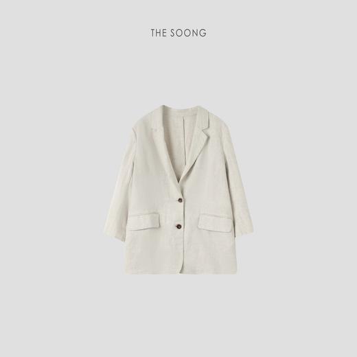 THESOONG"纯粹凉感"纯天然亚麻自然褶皱肌理西装外套HBWT6652 商品图8