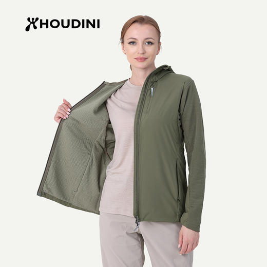 HOUDINI胡丁尼 Moonwalk Houdi 太空步 女款户外抓绒防风休闲外套830030 商品图0