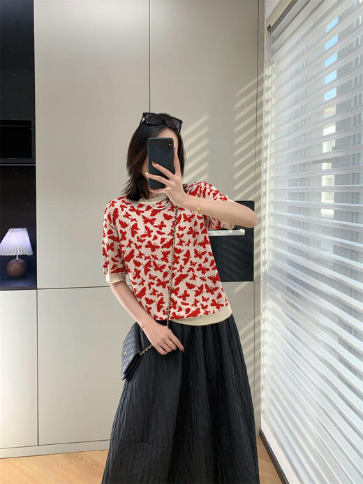 MAX家蝴蝶莱赛尔显瘦短袖衫 商品图10