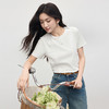 熙世界蕾丝花边拼接白色T恤女设计感圆领棉体恤上衣2025夏季新款 商品缩略图4