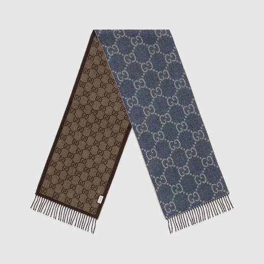 GUCCI 古驰 女士 GG 提花流苏围巾 混色 676610 3G200 4165 商品图1