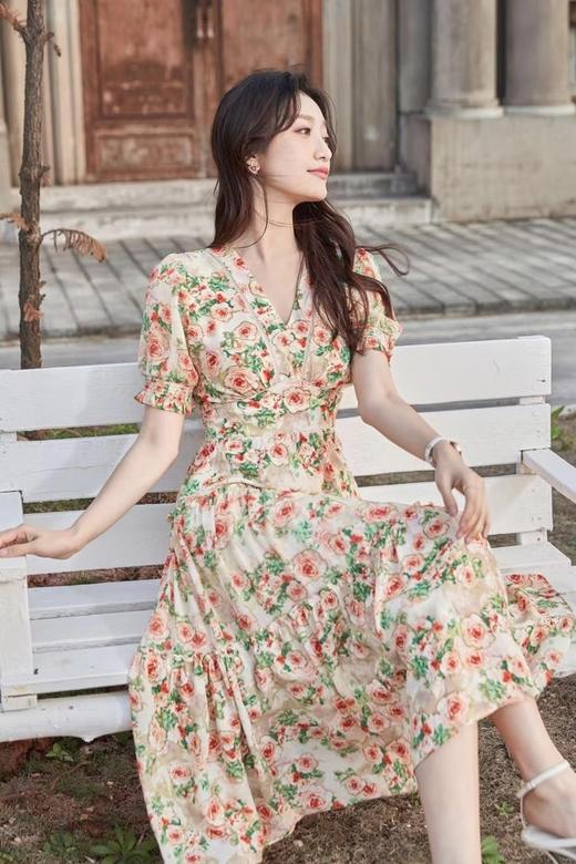 SUMMER & SAGE V领度假碎花连衣裙 18255 商品图2