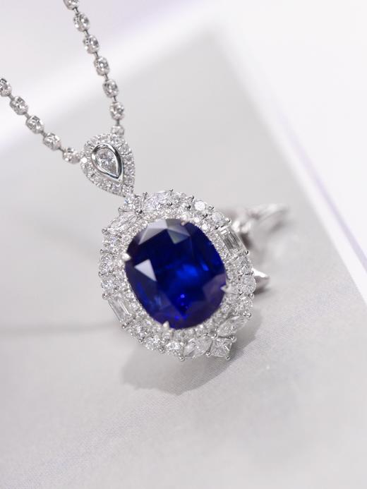 5.3ct刻面蓝宝石戒指吊坠 商品图2