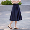 【五折购】熙世界仿天丝软牛仔半身裙女夏季薄款复古中长款a字伞裙2025新款 商品缩略图4