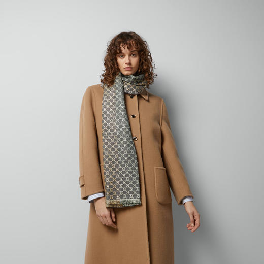 GUCCI 古驰 女士GG提花披肩 混色 558274 3GC46 1400 商品图2