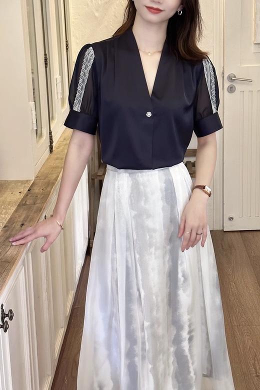 Le Malene 优雅水墨风欧根纱半裙 18248 商品图3