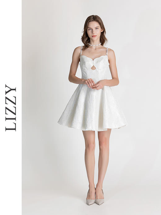LIZZY时尚洋气高级感轻奢风公主裙重工吊带A摆礼服连衣裙8080 商品图2