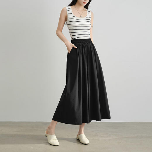 熙世界七八分山本裙裤女夏季2025新款高腰小个子薄款a字阔腿裤裙 商品图4