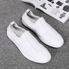 乐福鞋男真皮软面软底一脚蹬男鞋白色休闲板鞋夏季懒人小白鞋 商品缩略图1