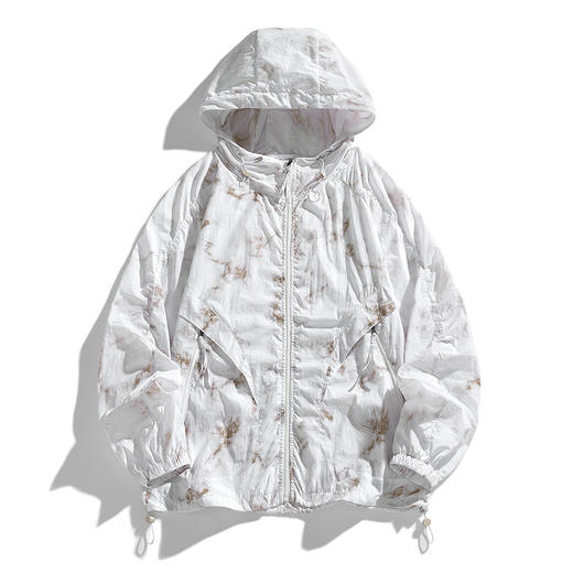 【DJR】大依优型大码男装连帽防晒衣皮肤衣薄款清凉防晒服透气男夏季外套上衣 商品图4