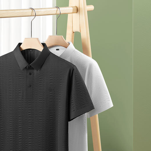 【DPF】大依优型大码短袖POLO衫加肥加大码丝光棉休闲半袖体恤上衣男士 商品图0