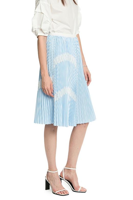 ROSEHOO 蓝白条纹百褶裙 2473 商品图1