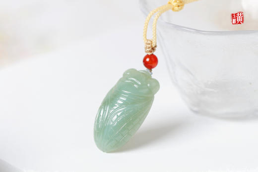 和田碧玉玉蝉【一鸣惊人】吊坠 配精美挂绳 商品图1