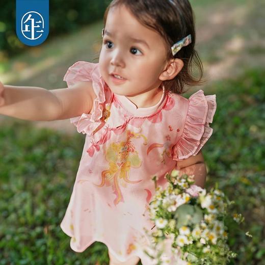 年衣婴儿连体衣周岁礼服2025夏季新生儿满月中国风如鱼得水哈衣 商品图1