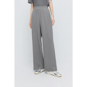 【积分换购不退货】【商场同款】诗凡黎灰色高腰直筒休闲裤2024夏新款长裤3F4350731