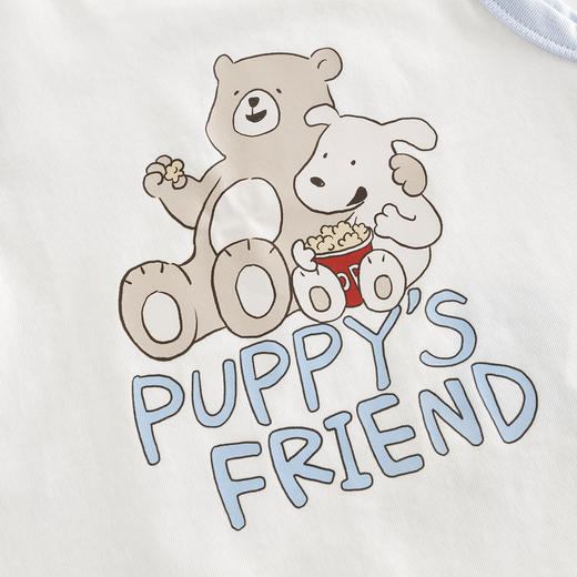 【凉感透气】马克珍妮男女童夏日快乐小熊背心宝宝夏装新款550585 商品图4