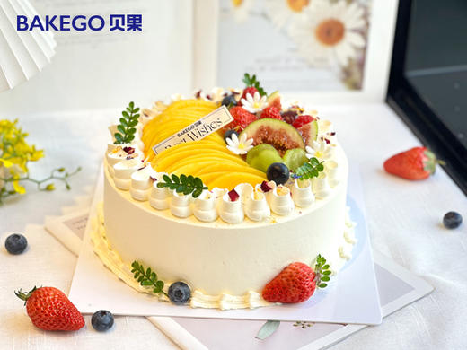 《水果趣多多》水果动物奶油蛋糕 商品图0