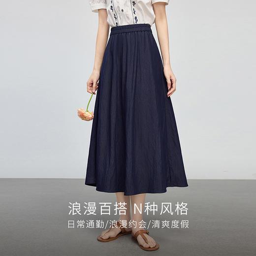 【周末秒杀】熙世界轻民族文艺风绣花衬衫女夏宽松荷叶边下摆圆领衬衣夏日穿搭 商品图1