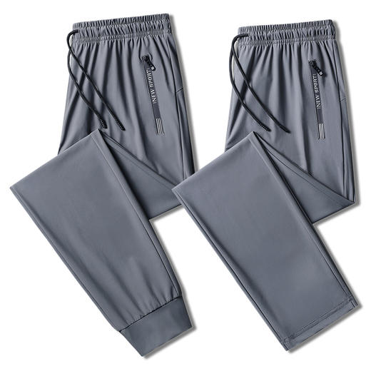 【DCD】大依优型大码冰丝裤休闲运动夏季长裤弹力大号裤子加肥加大松紧腰宽松 商品图1