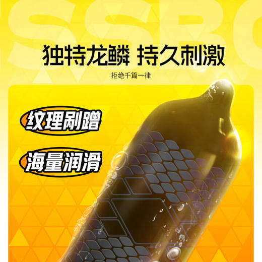 杰士邦超薄避孕套带刺阴巨龙环纹12只安全套套女性快潮情趣计生用品 商品图2