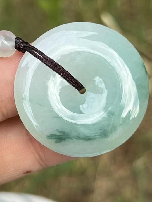 【云意轩】编号：8257 冰种飘兰花平安扣 天然翡翠 附证书 商品图2