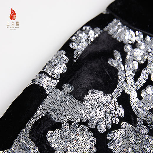 SAINTJOY/上久楷新中式百搭国风气质女式丝绒外套丝绒短外套CY1025201013 商品图9