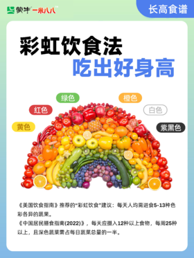 掌握彩虹饮食法，不怕孩子长不高！