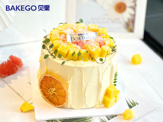 《芒果甜心》轻糖生日蛋糕 商品图0