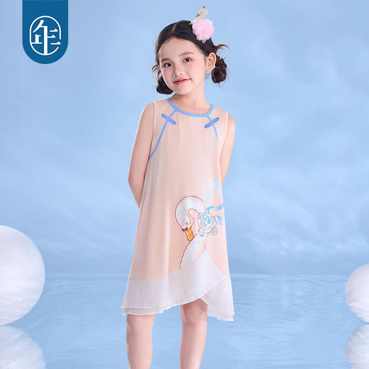 年衣2025夏季新款中式甜美居家内衣无袖背心裙天鹅舞会家居服 商品图4