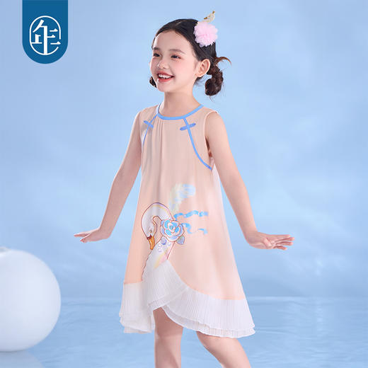 年衣2025夏季新款中式甜美居家内衣无袖背心裙天鹅舞会家居服 商品图2