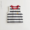 马克珍妮男童快乐小狗休闲条纹背心宝宝上衣2025年夏装新款550590 商品缩略图0