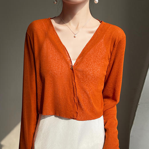纤束马小香风法式V领开衫 SL-8287 商品图2
