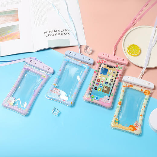 【玩水伴侣！手机防水袋】卡通气囊手机防水袋保护套漂流游泳防水套触屏漂浮手机 商品图1