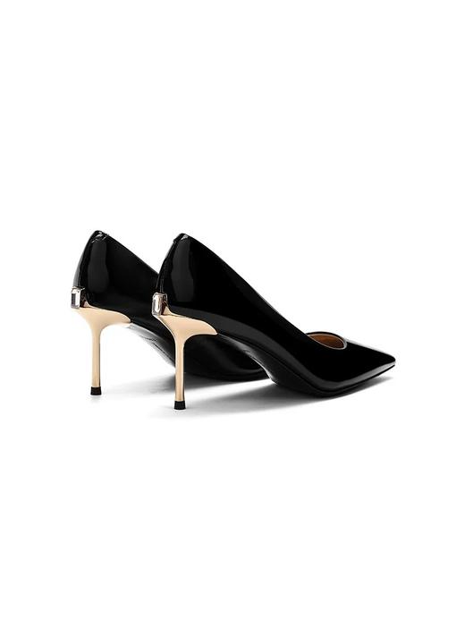 Roberta诺贝达 2025春季新款通勤百搭真皮尖头高跟鞋职业女单鞋RS257206 商品图1