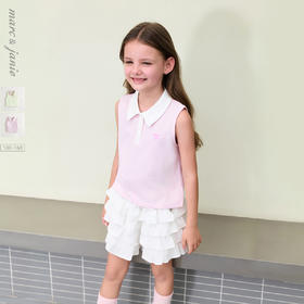 【凉感快干】马克珍妮女童多彩夏日polo衫背心儿童夏装新款550797