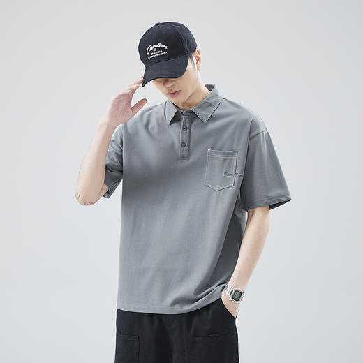 【明线廓形 轻薄冰感 尽显英气】男士休闲POLO衫（多款、多色） 商品图3