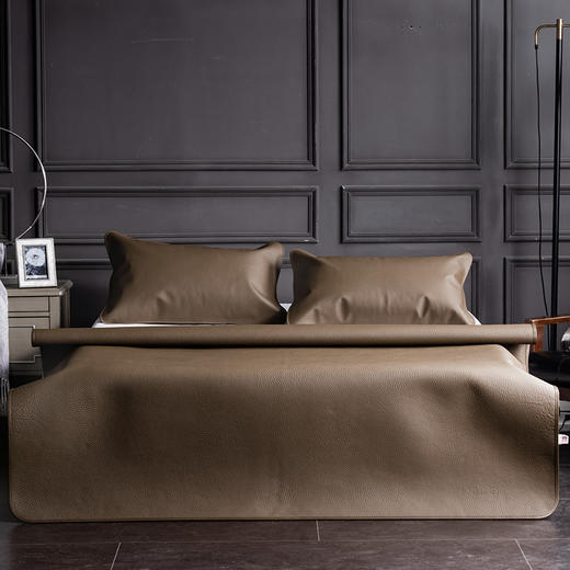 多喜爱 牛皮席三件套-风 /颂【意大利进口头层牛皮】【整张拼接】【升级款】【58道工序】【母婴A类抗菌防螨】席子天然取材 植物鞣制 凉席 商品图0