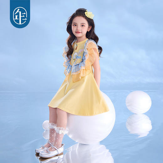 【云优选】年衣2025年夏季新款公主风飞袖宽松短裙A字裙天鹅舞会连衣裙 商品图2