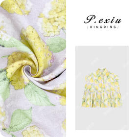 A007潘依绣丁丁宠粉PanYiXiu/潘依绣【夏日物语】100%亚麻复古油画风无袖衬衫 M8603