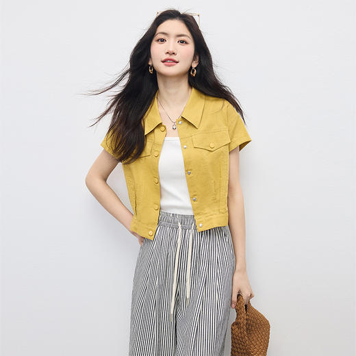 【周末秒杀】熙世界条纹阔腿裤薄款女夏季2025年新款休闲宽松遛弯裤直筒长裤子 商品图1