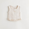 马克珍妮女童花边蝴蝶结软弹小背心宝宝上衣2025年夏装新款550761 商品缩略图4