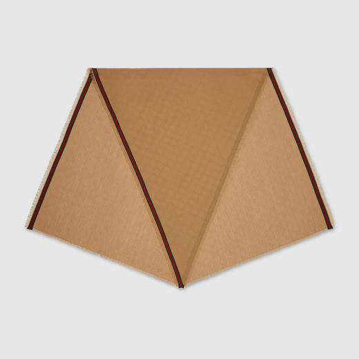 GUCCI 古驰 男士 GG 丝棉披肩 棕色 795284 4G483 9566 商品图1