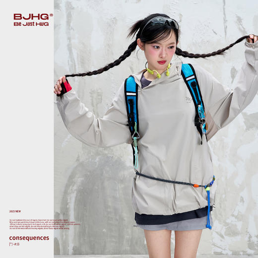 BJHG不计后果2025新款防晒衣女夏季潮轻薄透气撞色拼接防晒服外套 商品图2