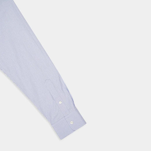 GUCCI 古驰 男士徽标刺绣棉质条纹长袖衬衫 浅蓝色 814552 Z7AHG 4061 商品图3