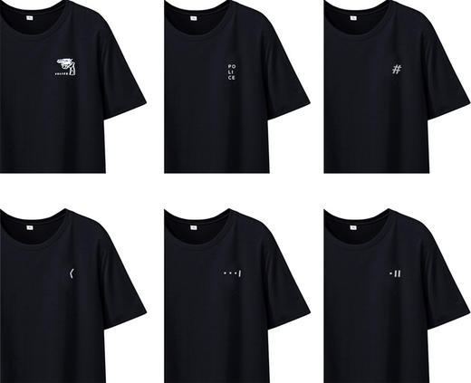 叱咤小警#察潮T黑色款定制T恤 商品图0