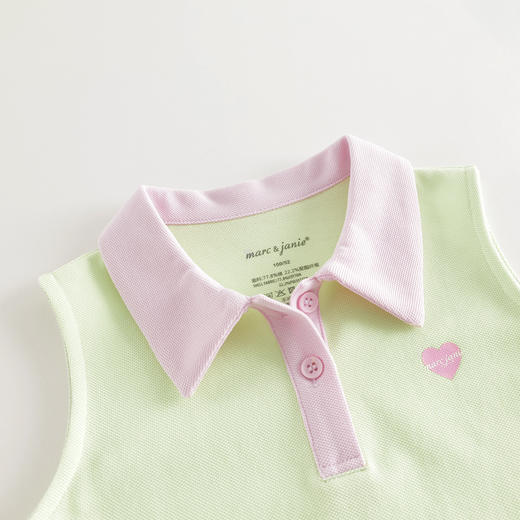 【凉感快干】马克珍妮女童多彩夏日polo衫背心儿童夏装新款550797 商品图4