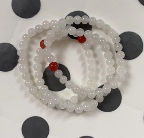 JS（小白）和田白玉南红手链