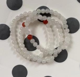 JS（小白）和田白玉南红手链 商品图0